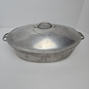 Wagner Ware # 5 265 Oval Drip Drop Roaster Lid And Trivet Vtg Magna Lite USA